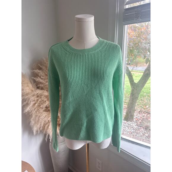 GAP Seafoam Green Knit Crew Neck Sweater Womens XS Cotton - Picture 4 of 9